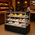 Air-cooled cake display case, glass refrigerated showcase, pastry display cabinet, western dessert refrigerated counter