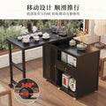 Modern minimalist tea table set - portable, rotating, kung fu tea brewing, all-in-one design for home, small apartments, balcony tea table/tea station