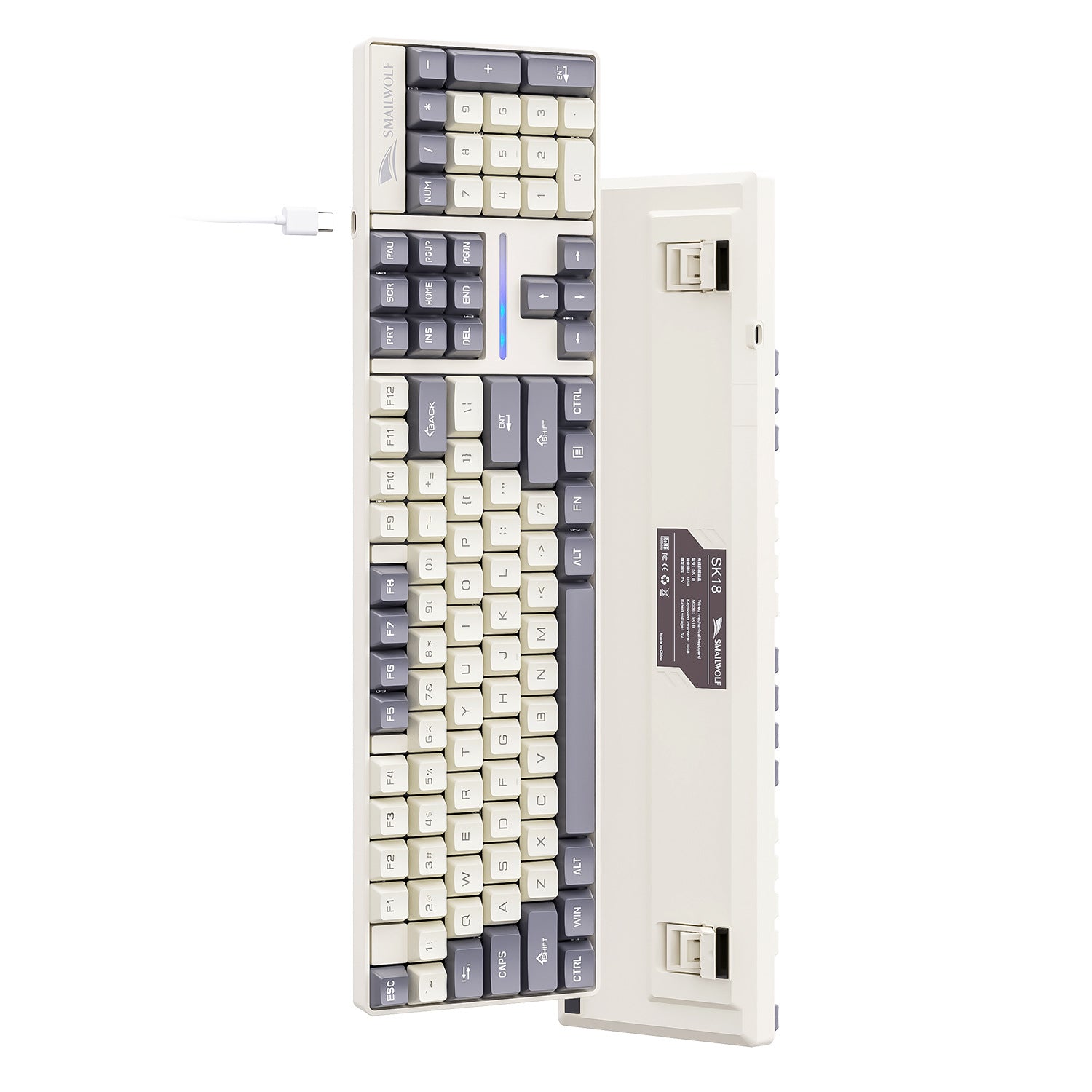 Smylang SK28 e-sports game wired mechanical keyboard Qingxi computer color matching luminous colorful keyboard and mouse set