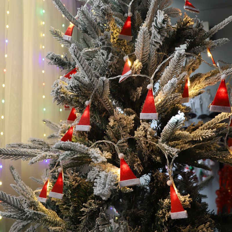 LED Santa Claus Head Light String Outdoor Waterproof Creative Snowman Light String LED Christmas Decoration Flash Light String