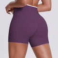 new arrivalfashioncontrast color cross tight high waist yoga shorts sports running fitness three-point yoga pants for women