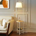 Modern casual small coffee table movable corner table sofa side table side cabinet bedside table storage rack small round table floor lamp