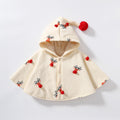 Baby cloak autumn and winterk-style cartoon christmas elk fleece-linedheattechthickenedoutwearkids cape cloak style