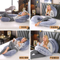 Maternity belly support & lumbar pillow - u-shaped pregnancy pillow for side sleepers - summer pregnancy pillow with baby wedge - removable & washable