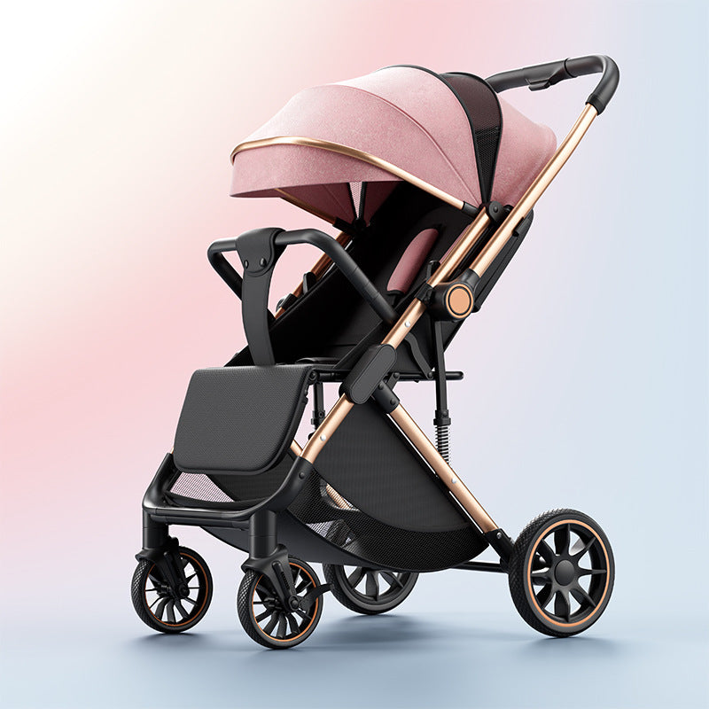 Lightweight landscape two-way foldable stroller baby artifact folding children baby stroller stroller four wheels