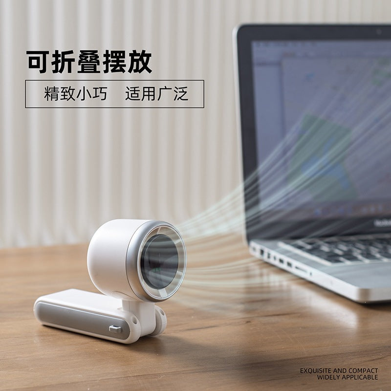 three-in-one handheld turbine high-speed small fan charging new ice-sensing electric fan portable bladeless wind span