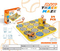 diy track car maze challenge game - children's thinking training track building sound & light electric vehicle toy