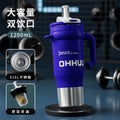 New arrival big mac large capacity ice cup thermal insulation cup car handle cup cold insulation high appearance straw water cup