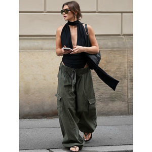 European and american style women's clothing  summer new fashion street style sexy halter neck tie slim fit bodysuit