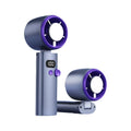 super strong wind ice compress small fan handheld charging small fan high-speed turbine digital display cooling outdoor small fan
