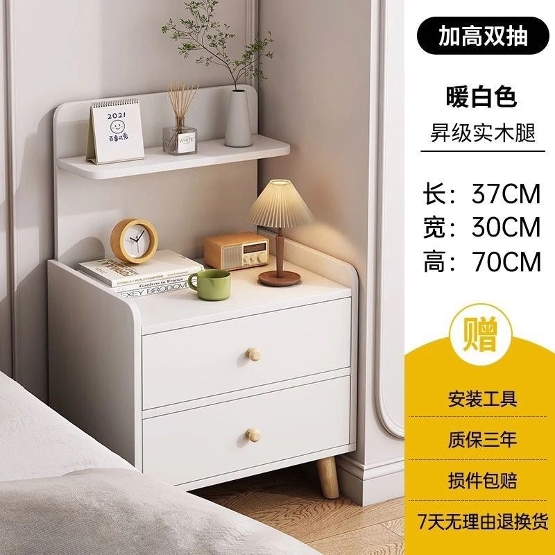 Multifunctional bedside table can hold table lamps, books, bedroom storage cabinets, rental houses, simple assembly, space-saving bedside cabinets