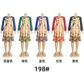 Fashion cross-border export new arrival evening dress  chiffon african plus sizeolwork clothing women's printed dress
