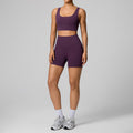 European and american cross-border women's high-waisted tummy control shaping activewear set - running compression quick-dry yoga outfit