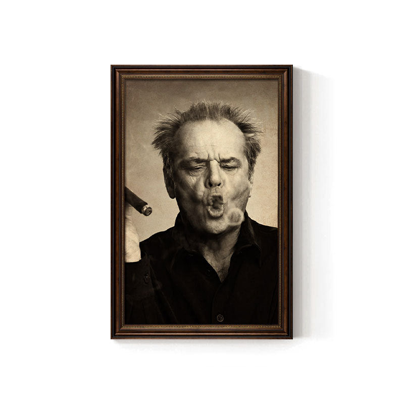 Churchill cigar bar decorative painting American celebrity retro bar club KTV box hanging painting tobacco and alcohol shop mural