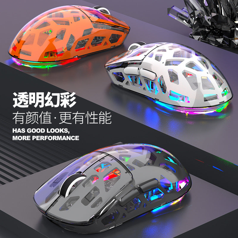 Viper bm560 bluetooth wireless tri-mode mouse - transparent design for desktop, laptop, office, and business use