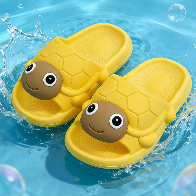 Turtle kids' slippers - cute  new design - summer indoor anti-slip bathroom slides for boys and girls - matching family set