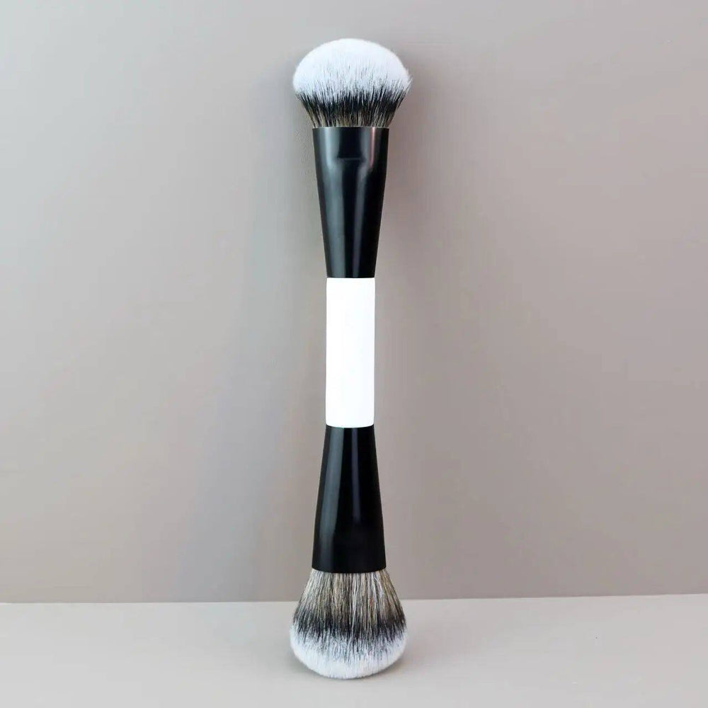 Factory direct hot selling cangzhou multifunctional blush brush, beauty tool brush, single pack portable double-ended contouring brush, makeup brush
