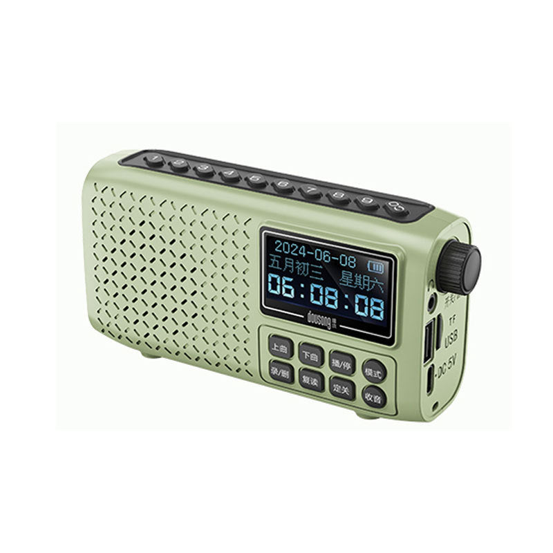 Duo xiang dx-90 wireless bluetooth speaker - mini portable high-quality speaker with card slot, radio, and song lyrics display
