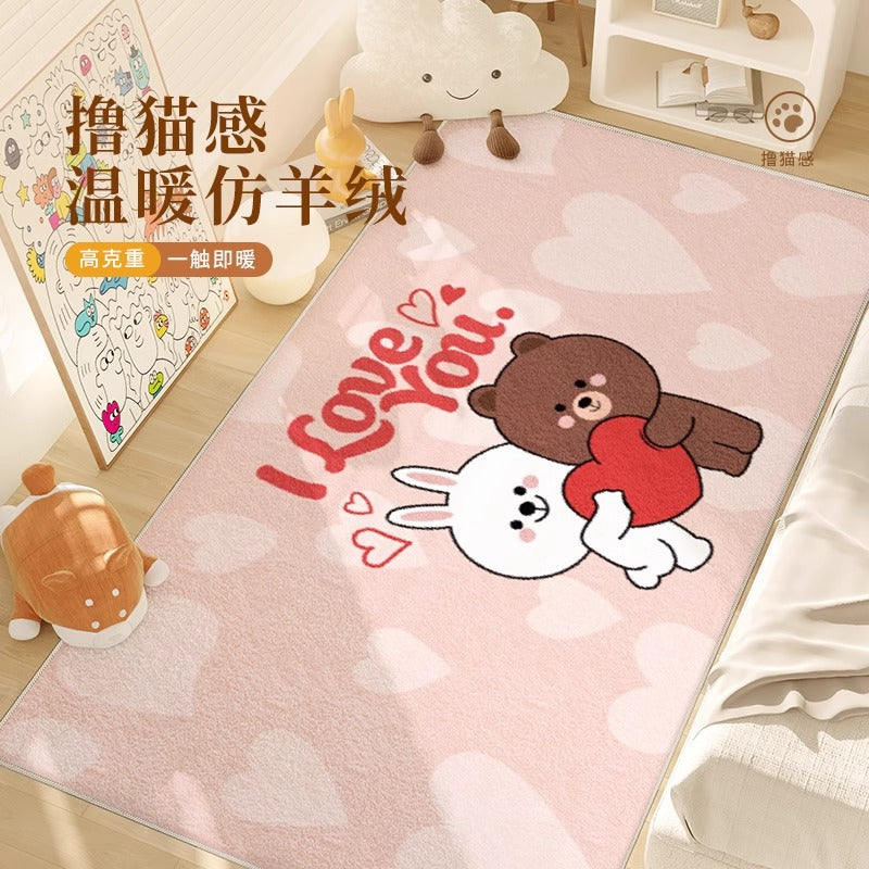 Carpet bedroom bedside blanket kids room cartoon new arrival room bedside cute thickened bed floor mat
