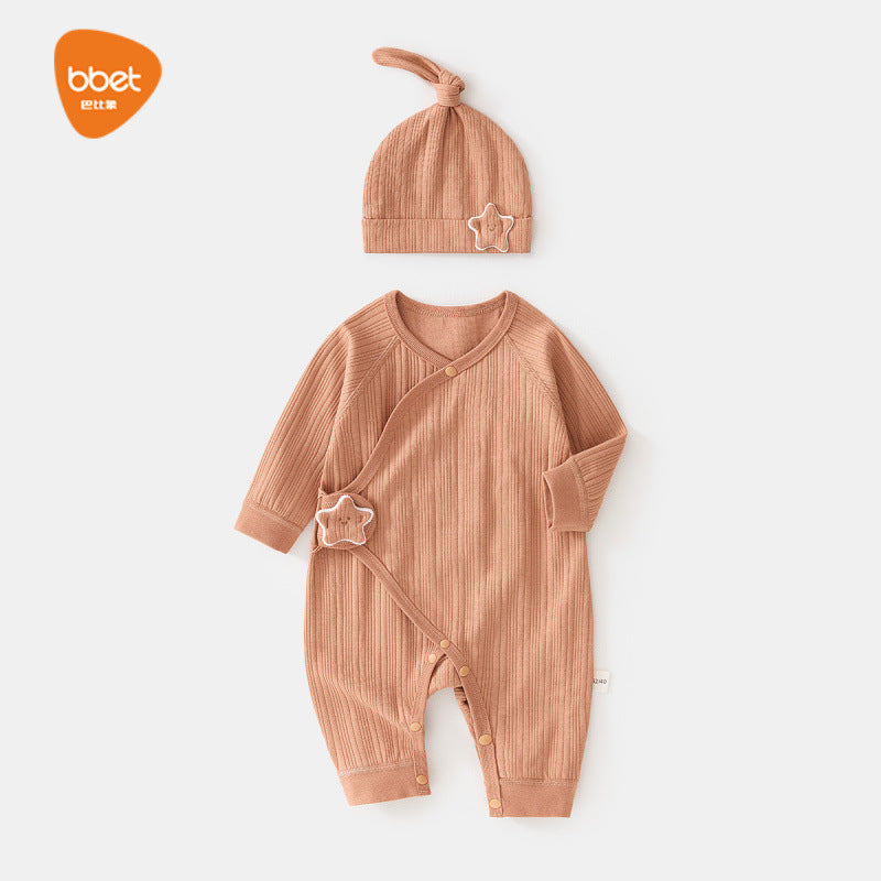 Babibele butterfly romper - premium cotton bodysuit for newborns & infants (spring/autumn) - includes hat