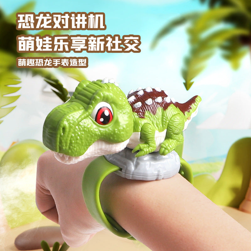 amazon new arrival dinosaur can be worn on the hand kids wireless pager walkie-talkie interactive boy toy