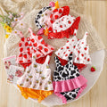 Children's clothing shein cross-border girl suit suspender tops+shorts+hat suit