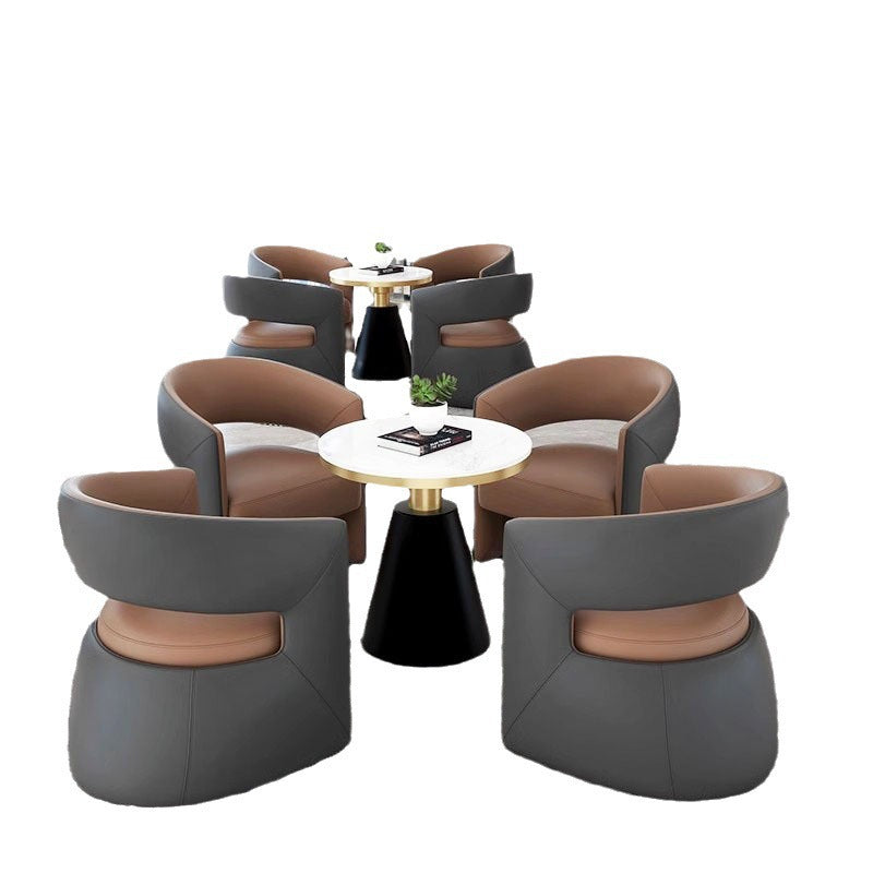 Sales department negotiation table and chairs, hotel lobby, 4s store, business reception sofa, office reception one table and four chairs combination