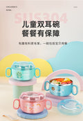 Baby food bowl - anti-drop, anti-scald, 304 stainless steel feeding bowl for infants and toddlers - perfect for on-the-go meals