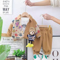 Spring & fall boys handsome baby clothes fashionable spring new outwearsuitthree-piece set one year old baby boy spring clothes