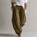 european and american cross-border women's fashion  spring/autumn collection: relaxed fit, high-end, effortless style long-sleeve top and pants two-piece set