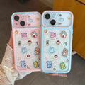 Fresh double-frame large window childlike hand account note small animal suitable for iphone18/17pro mobile phone case