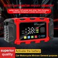 12v 6a car battery charger, large screen motorcycle battery charger, 12v battery charger