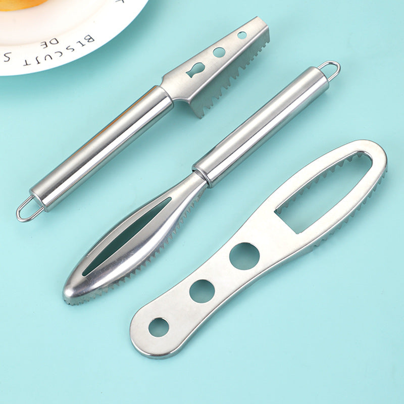 Fish scale planer thickened stainless steel creative practical kitchen gadget running jianghu product handheld fish scale scraper