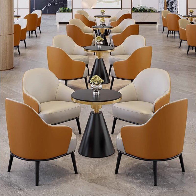 Luxury reception & negotiation table and chair set - ideal for sales centers, lounges, small round tables, leather sofa chairs, showrooms, and 4s stores