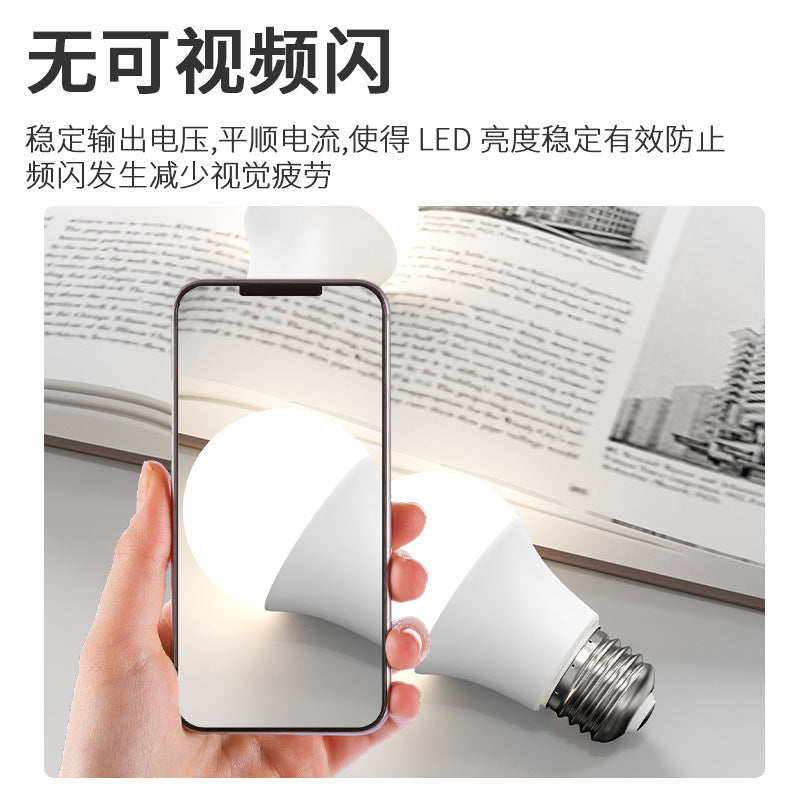 Full spectrum 98 cri eye-care white light led bulb for study, e27 screw base, 14w energy saving, flicker-free - ideal for kids