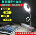 Chinese and english usb smart voice small desk lamp language voice control for home student study dormitory bedside led night light