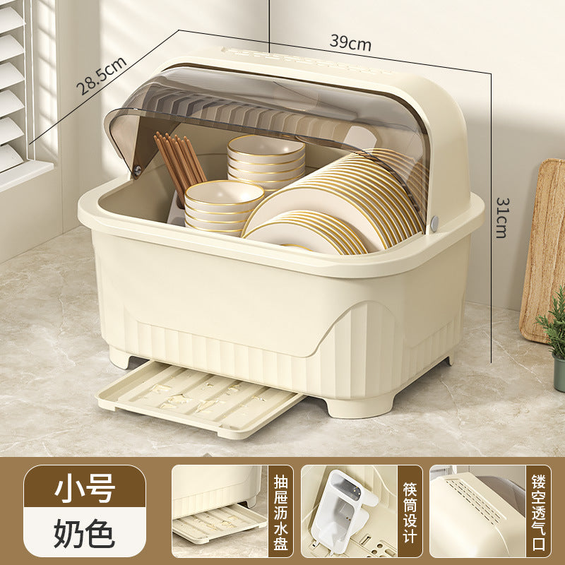 Drain cupboard kitchen bowl tableware box for home storage box with lid bowl rack dishes dishes rack dormitory