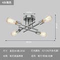 Modern minimalist molecular creative multi-head iron art ceiling light - industrial style for living room, bedroom, dining room, and homestays