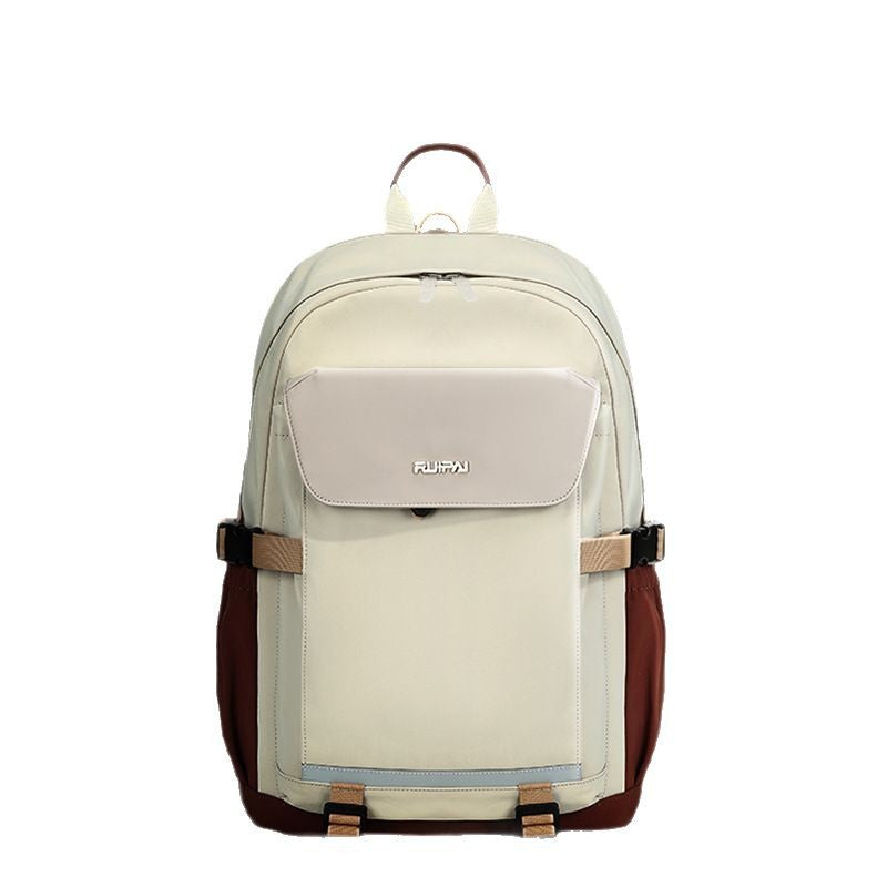 Rui brand student schoolbag simple girls new junior high school backpack large capacity men's and women's casual backpack