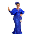 Fashion cross-border export women's clothing plus size party evening dress  african sequin intellectual elegancedress
