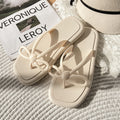 Student outwear fairy style bows flip flops non-slip women's summer non-slip beach vacation beach flip flops women