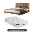 Chocolate leather bed - modern minimalist luxury wedding bed 1.8m - high-end bedroom double upholstered bed
