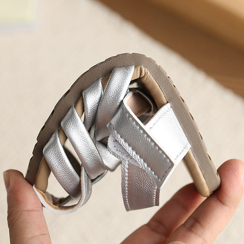 Baotou sandals girl outwear woven vancahao summernew arrival student soft bottom plaideasiest for match fresh shoes sandals
