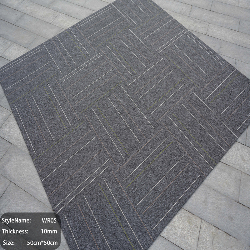 Extra thick commercial carpet for office use - large area, wear-resistant, quiet, square interlocking tiles for office buildings and conference rooms