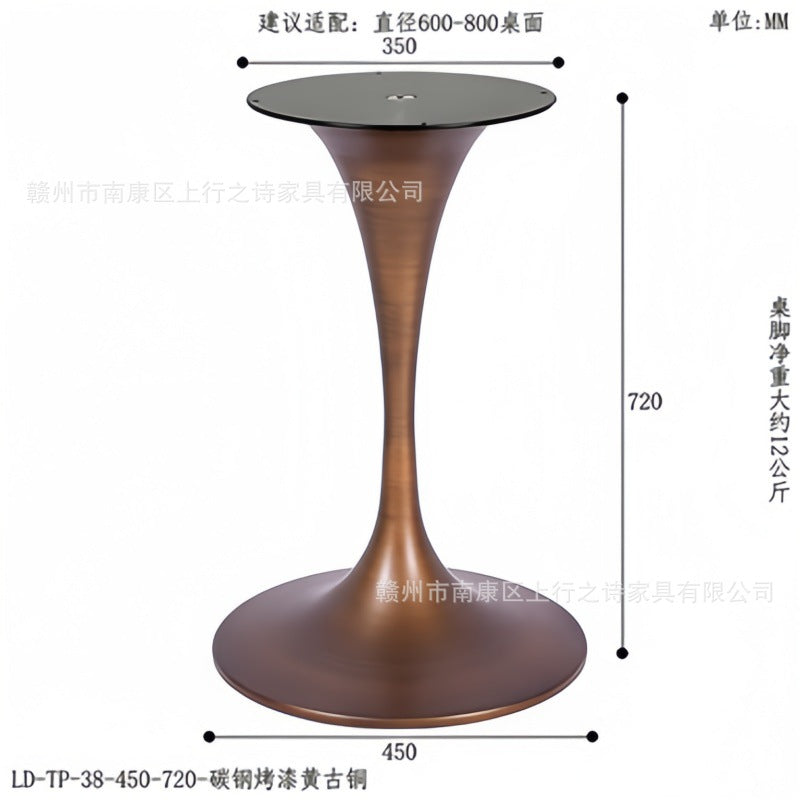 Tulip stainless steel hardware bedside table hotel b&b engineering horn feet light luxury living room corner table factory wholesale