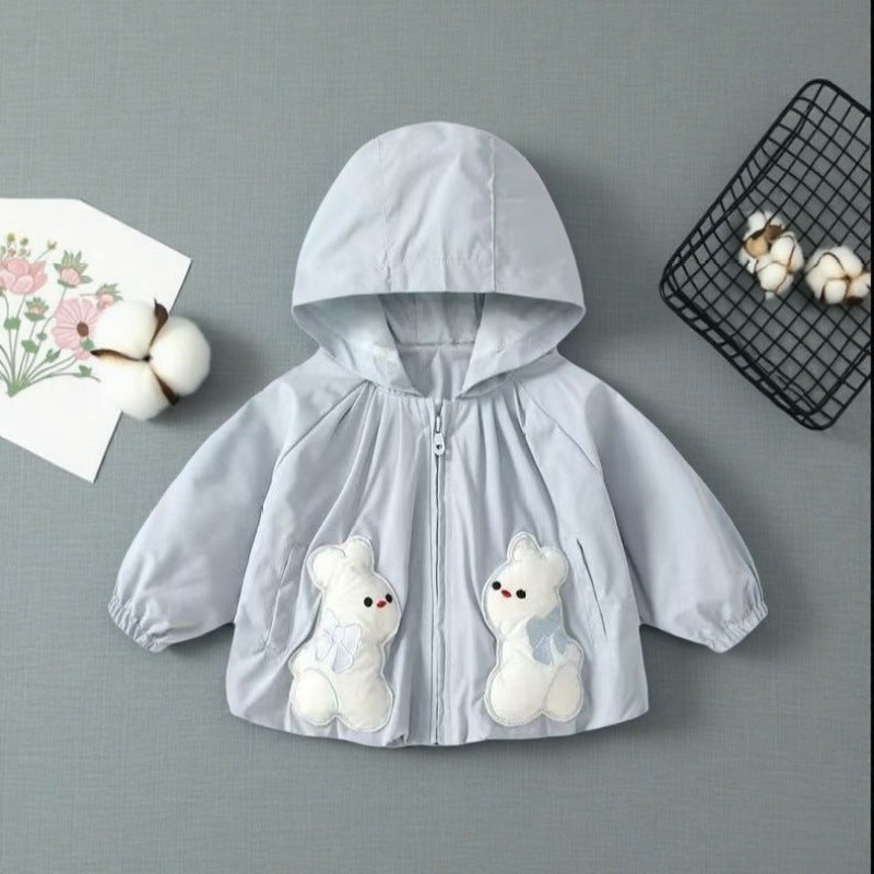 Girls' outerwear: new spring/autumn  collection - stylish cartoon hooded tops for kids and babies - autumn clothing for back to school