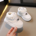 Autumn winter ermiangkids sneakers boys high-top sneakers girls white shoes k-style children's basketball shoes cotton shoes