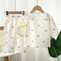 Summer kids' cloud cotton pajamas - boys' and girls' lightweight sleepwear - toddler and child air conditioning suit - baby casual set