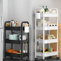 Mobile cart storage rack - multi-tier organizer for kitchen, bedroom, snacks, vegetables, bathroom, and toilet