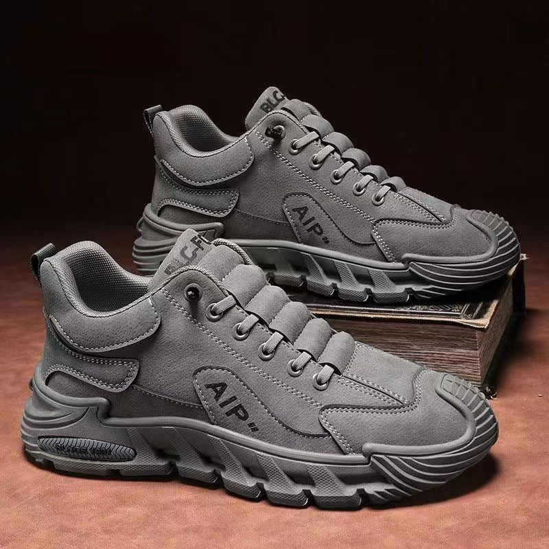 Men's safety shoes - spring work boots: waterproof, slip-resistant, wear-resistant, slip-on sneakers for construction, sports, casual wear, and work